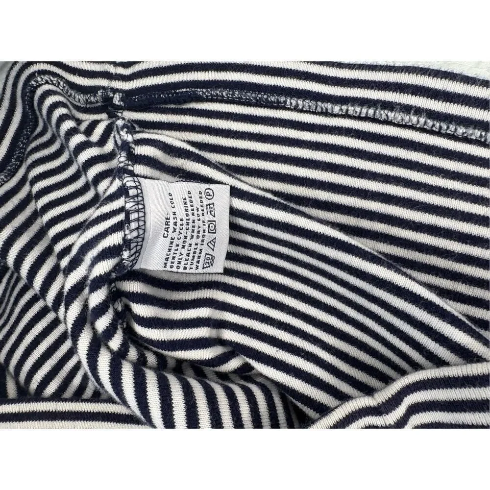 Ralph Lauren Sport navy and white striped v-neck knit top - L - Picture 7 of 7